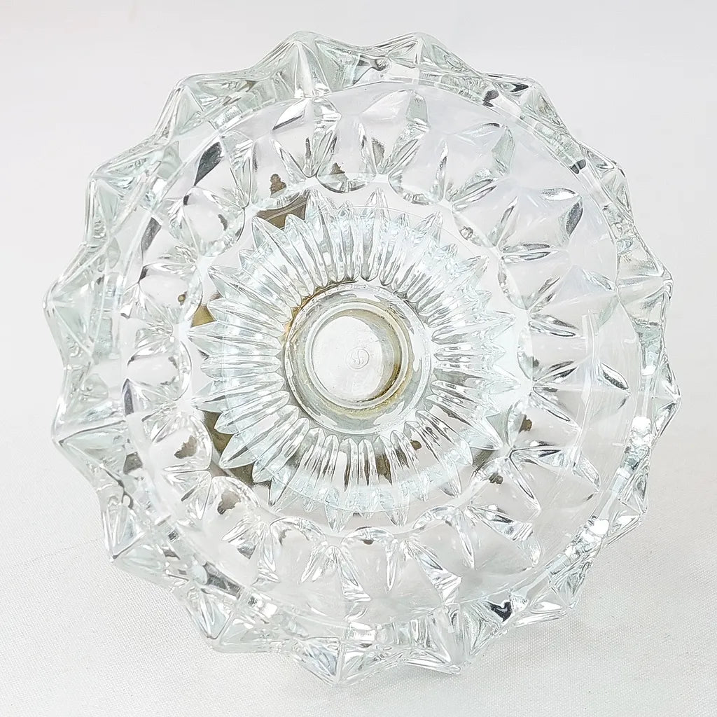 Vintage Italian Crystal Glass Ashtray