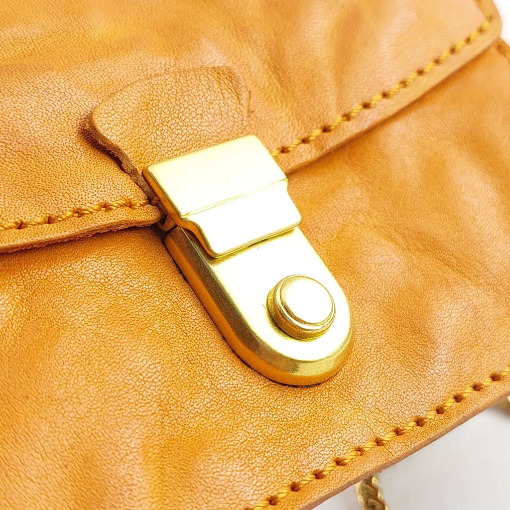 Micro Leather Cowhide Chain Bag